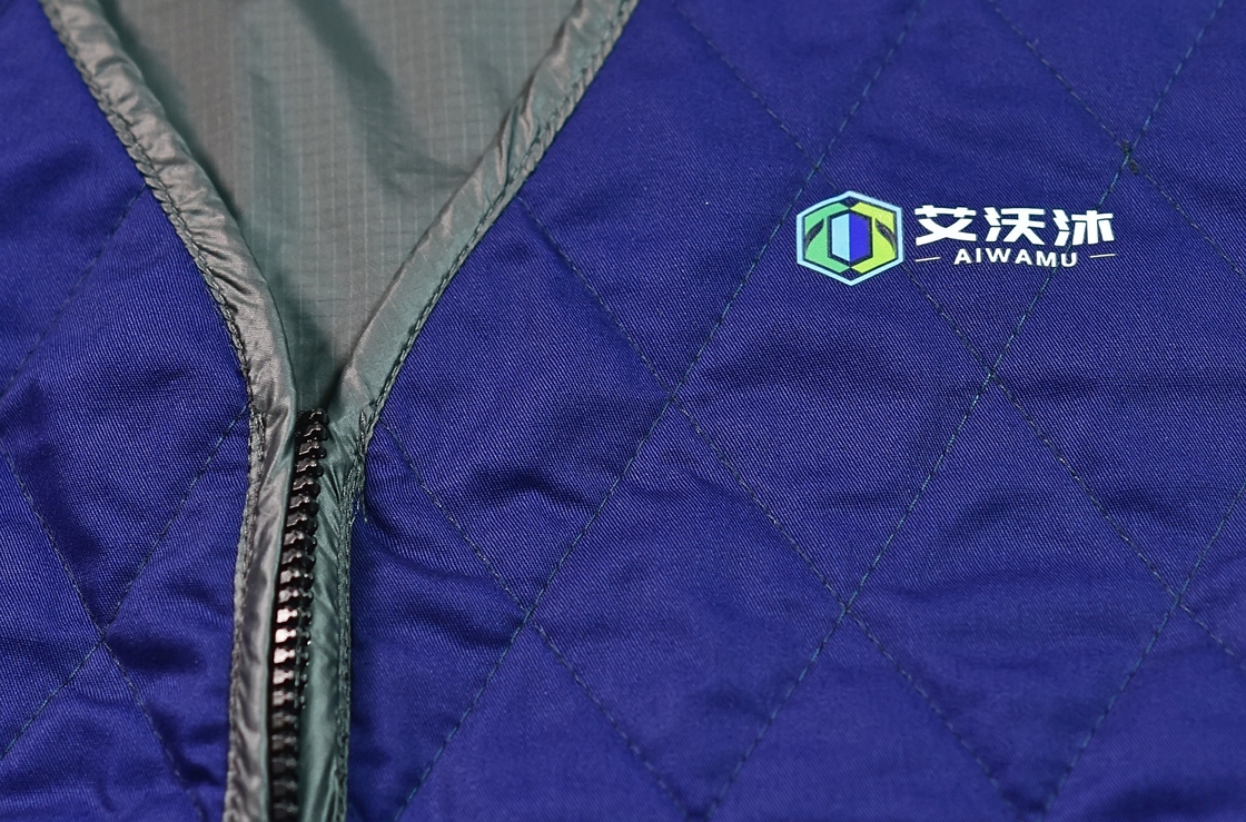 Outdoor Work Safety Vest with Zipper Closure Water Evaporative Refrigeration Cooling
